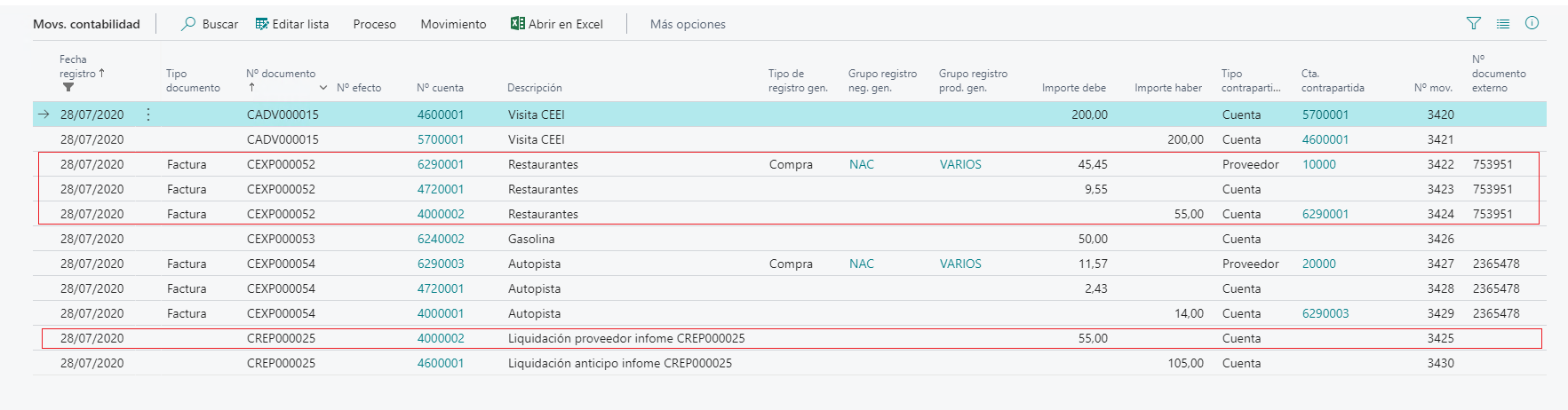 MovsContGtoReembDiarioFactura