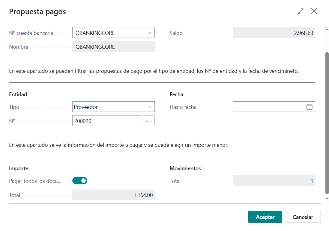 PaymentProposalFiltered