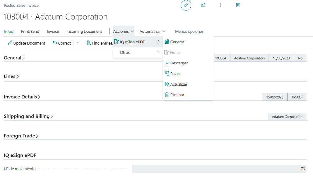 HowToCreateDocSalesInvPostedInvoiceReportEntry
